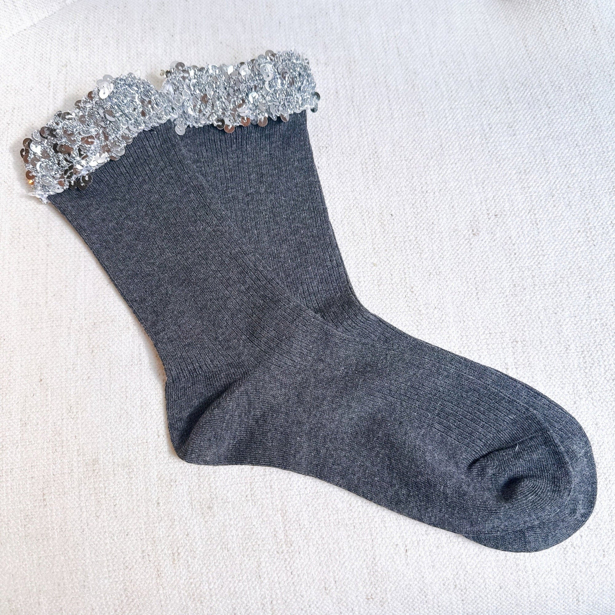 Sequin Chic Shine Top Socks-3