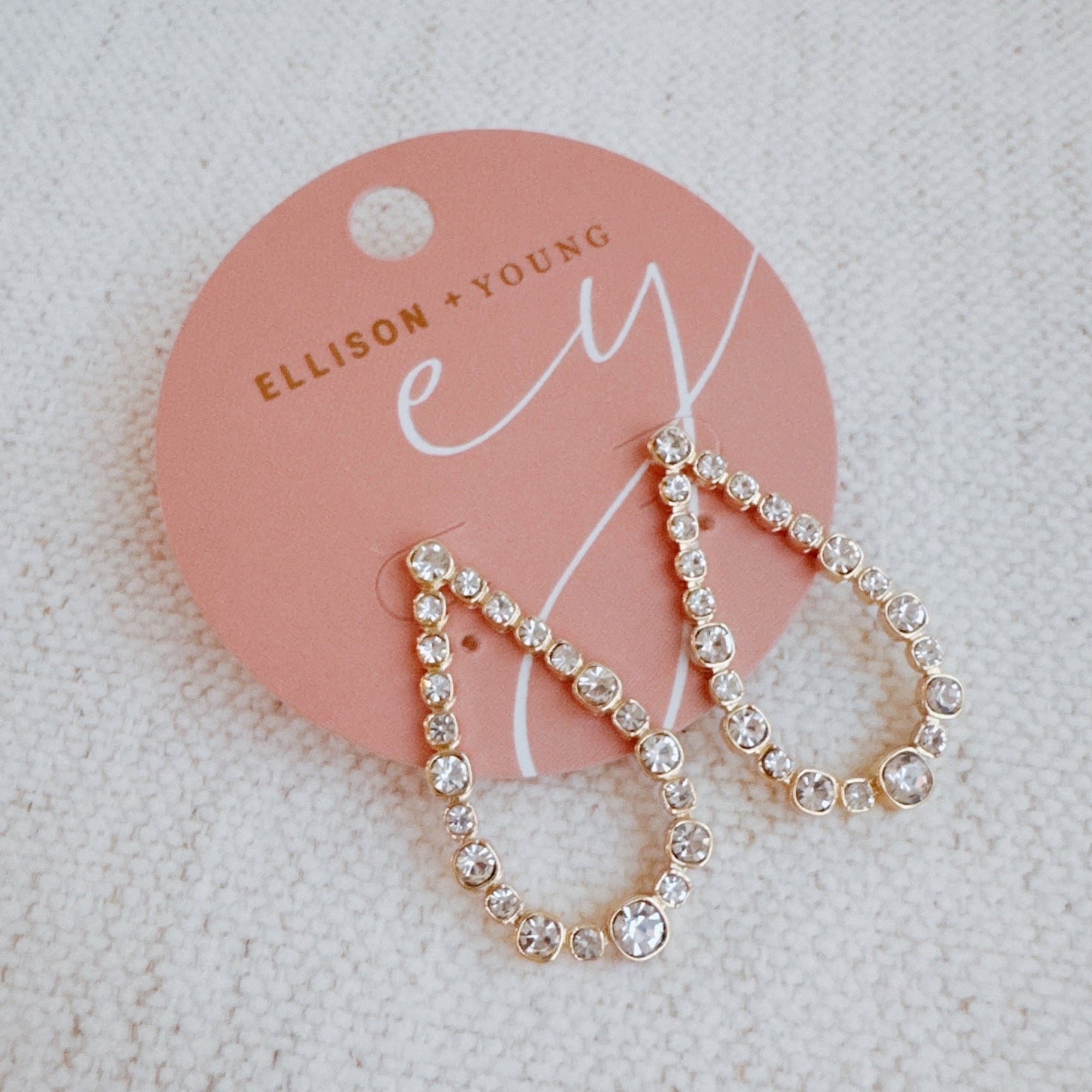 Sparkle Teardrop Shaped Earrings-2