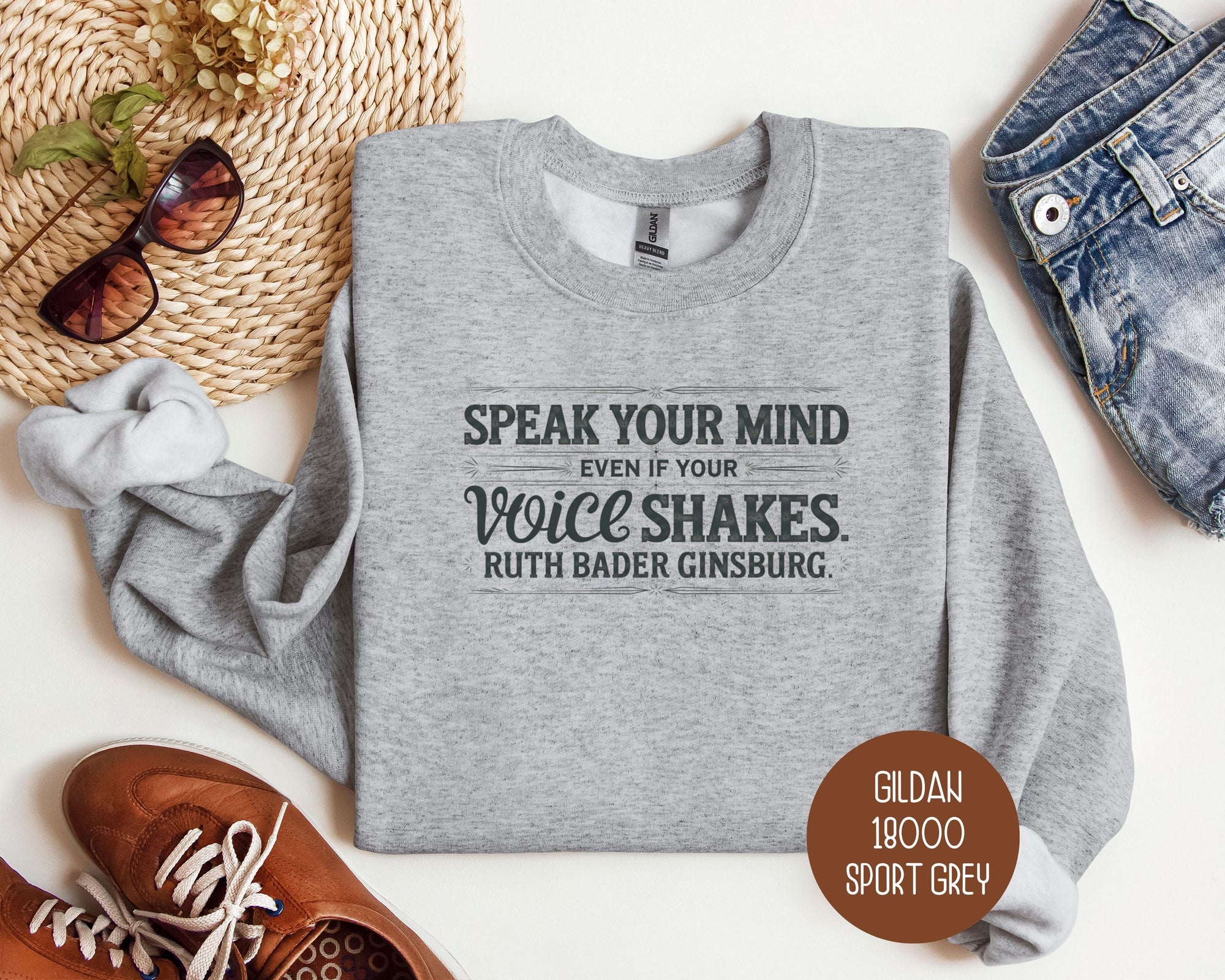 Speak Your Mind Even If Your Voice Shakes Sweatshirt-1