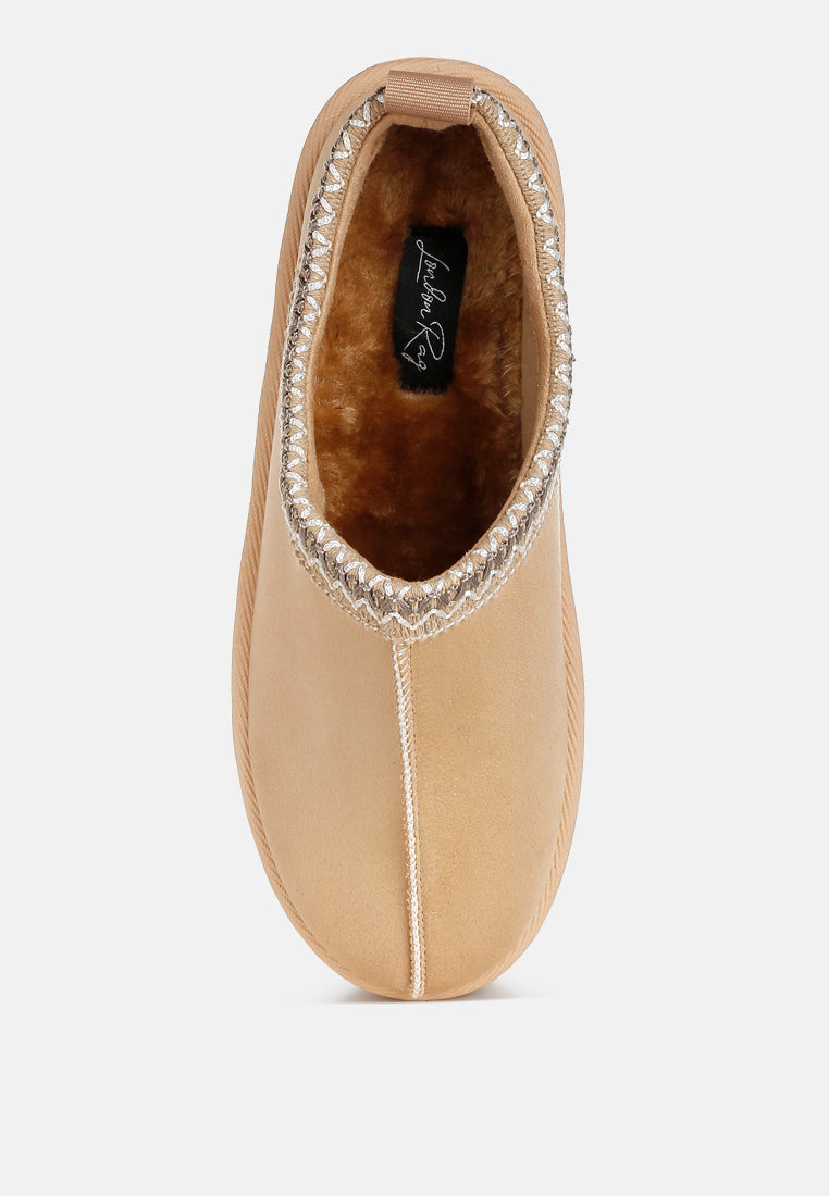 Struter Embroidered Platform Fur Classic Slip-On-3