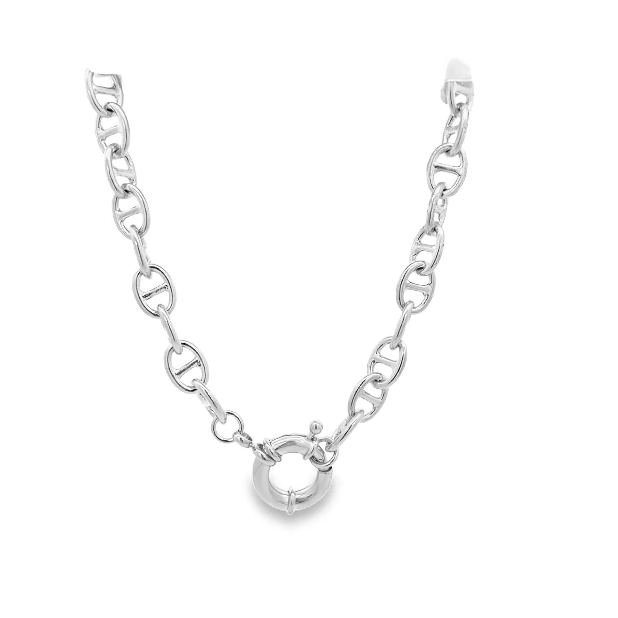 18K Gold Filled Mariner Slim Puffy Link Chain (F102)-1