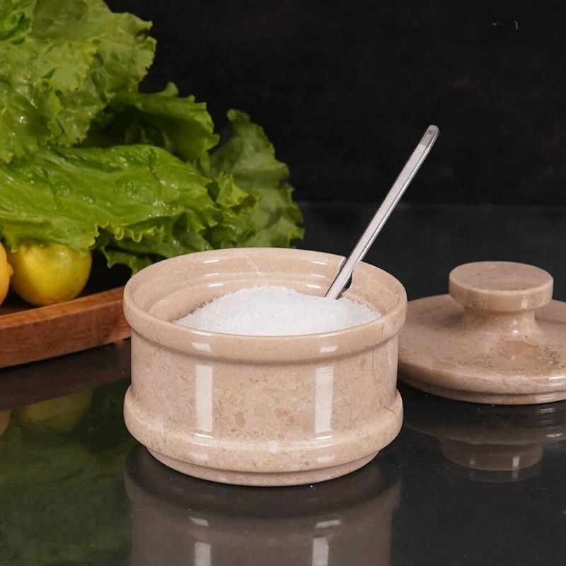 Salt Cellar with Lid and Spoon Included – Ideal for Salt, Sugar, Spices