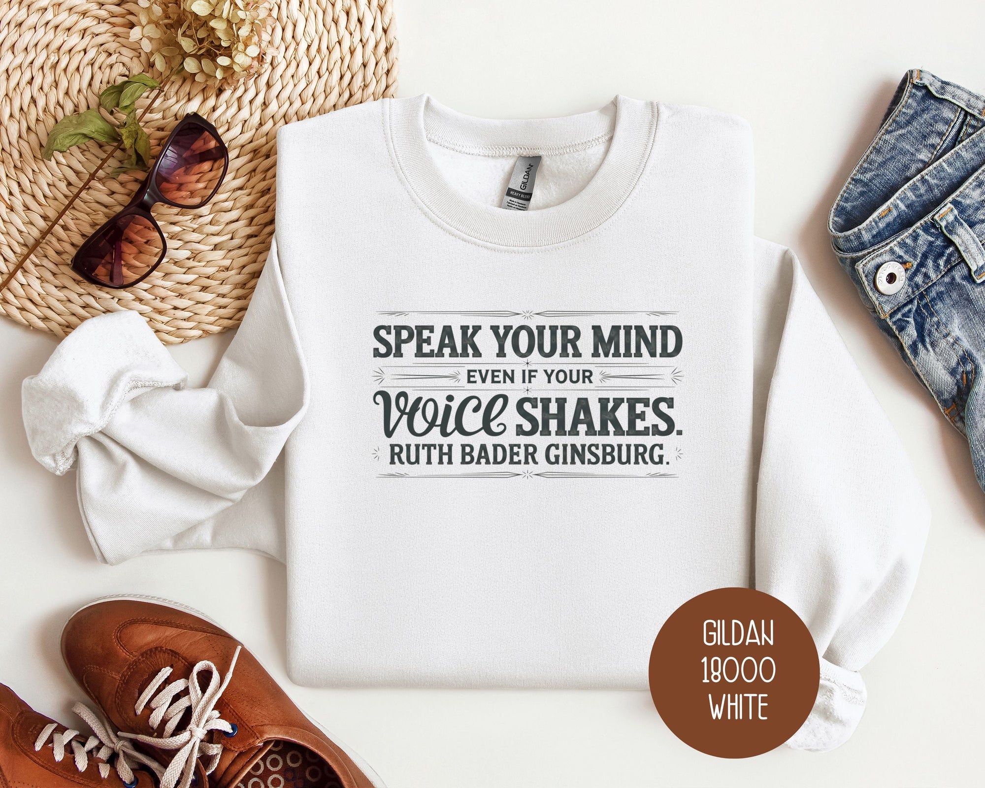 Speak Your Mind Even If Your Voice Shakes Sweatshirt-2