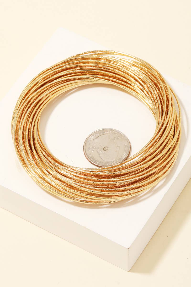 Golden Glow Stackable Bangle Set
