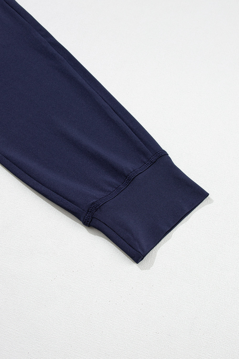 Navy Blue Drawstring Elastic Waistband Pocketed Joggers
