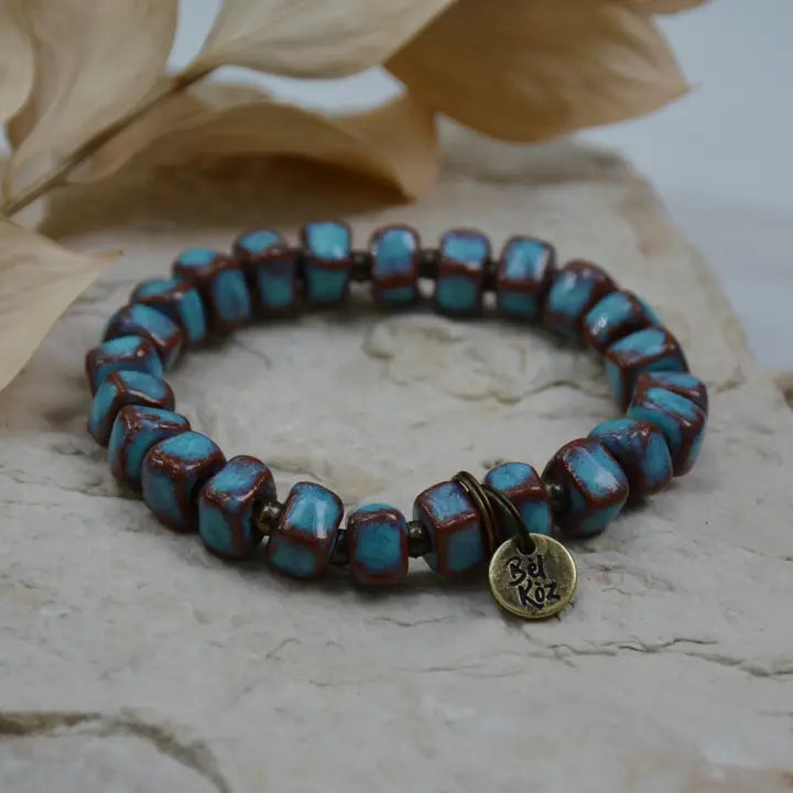 Maui Square Clay Bead Bracelet (Blessed)