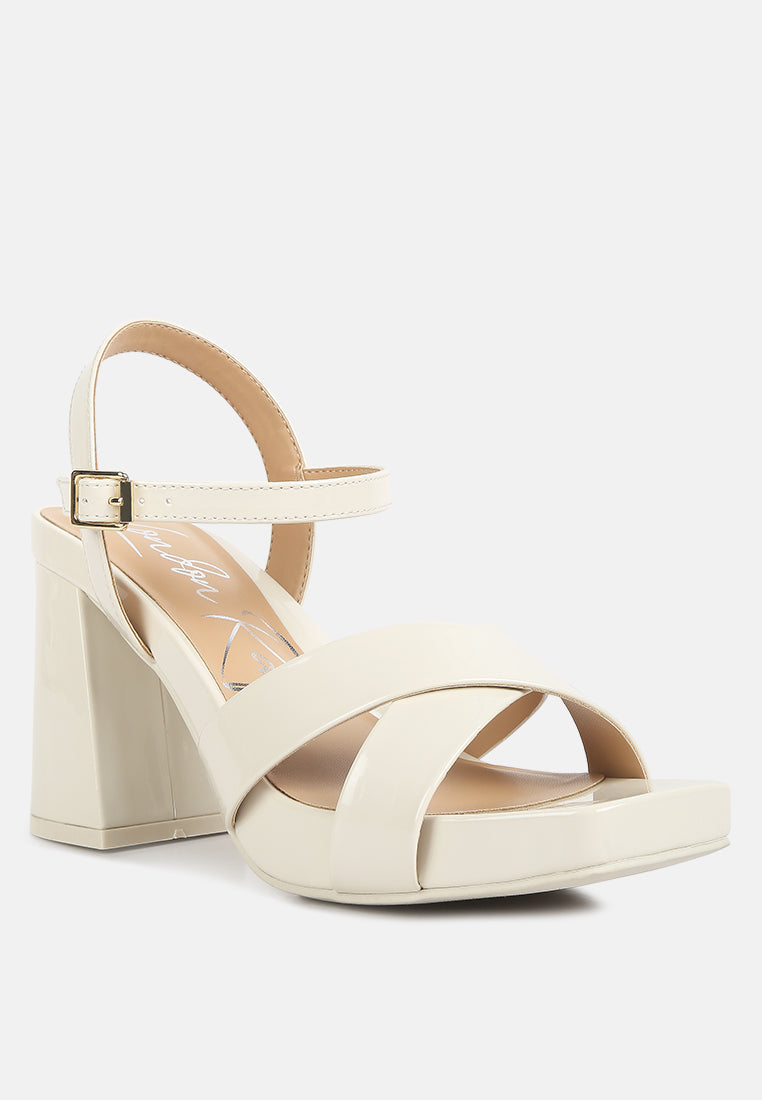 Baxter Criss Cross Block Heels Sandals-1