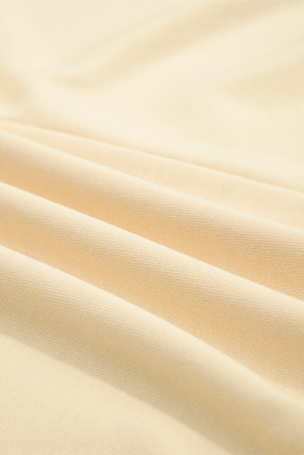 Apricot Fake Two-Piece Waffle Patchwork Sweatshirt