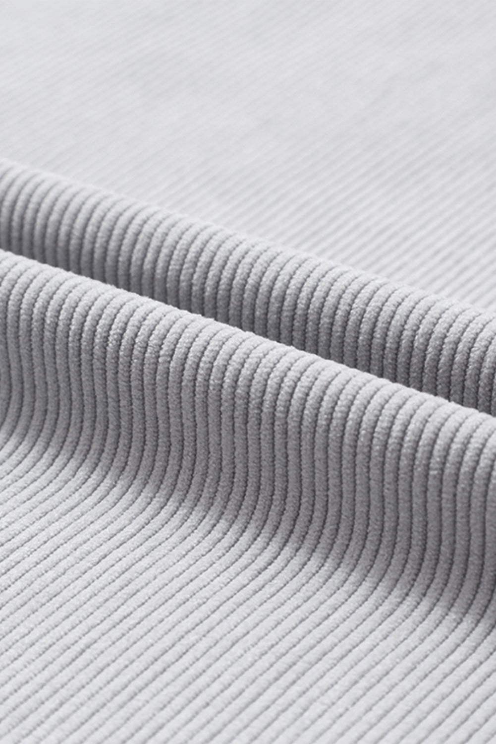 Light Grey Drop Shoulder Rib Knit Oversized Sweatshirt