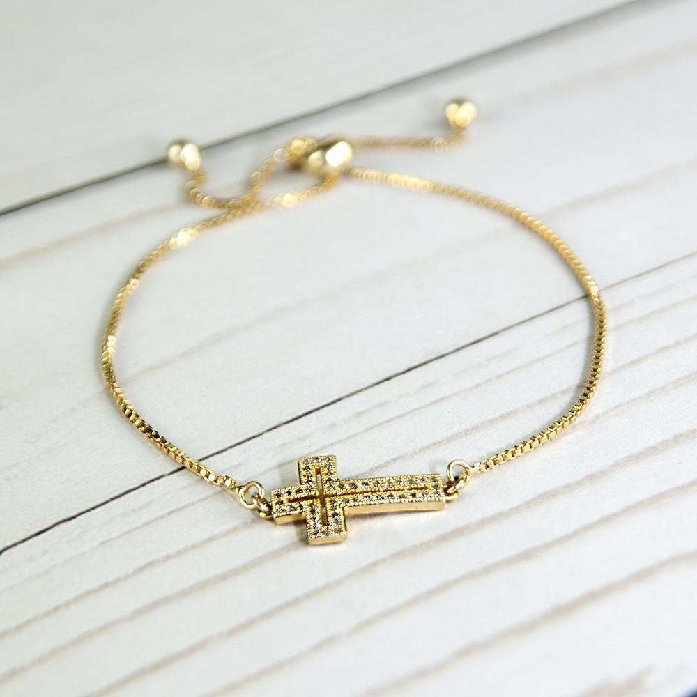 Cross Bracelet -Gold-2