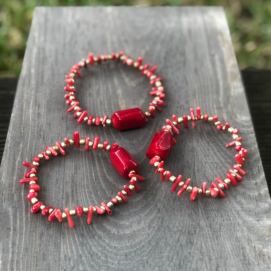 Coral Trio Bracelet Set-1