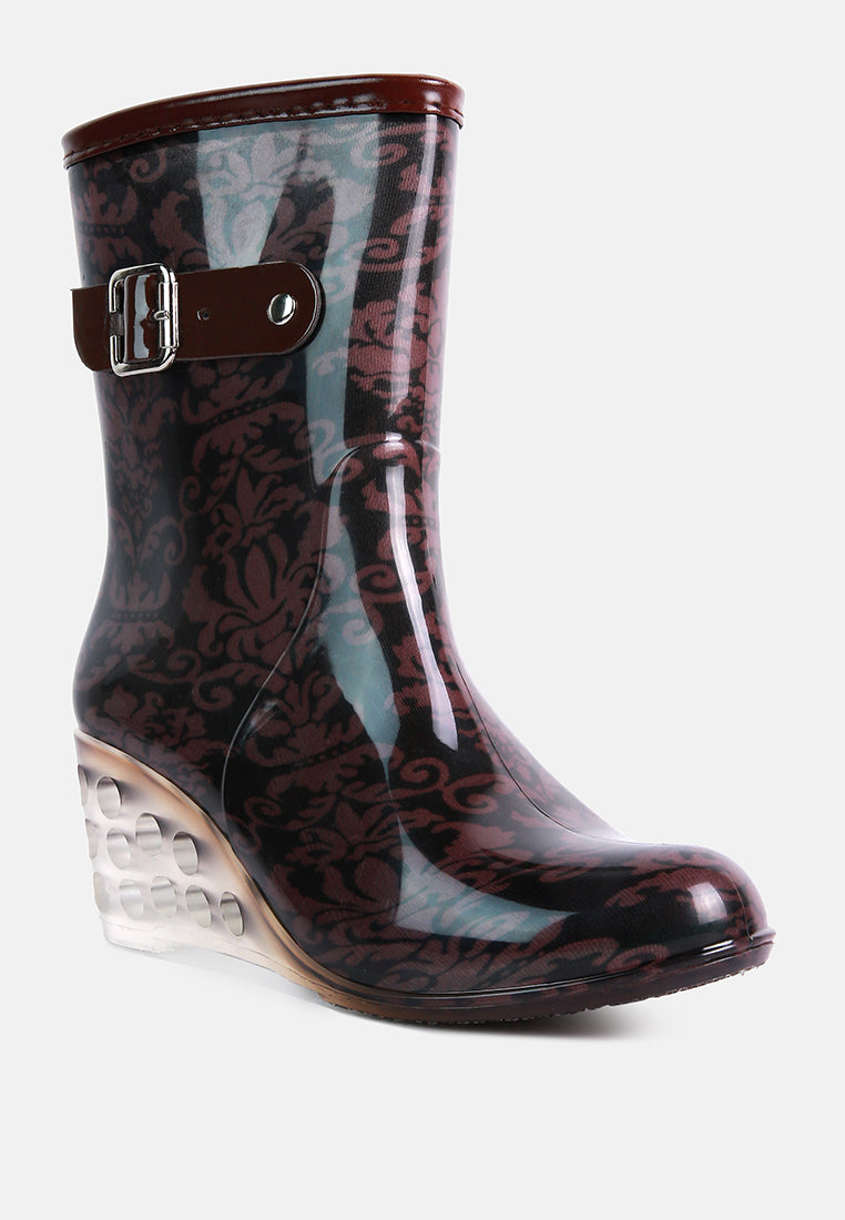 Drench Clear Wedge Rainboots-1