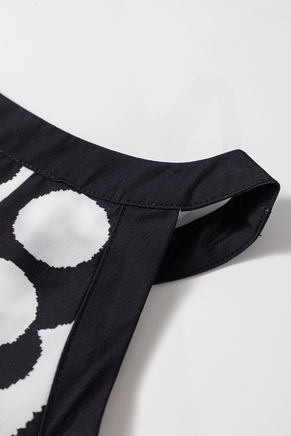 Black Geometric Print Sleeveless Top