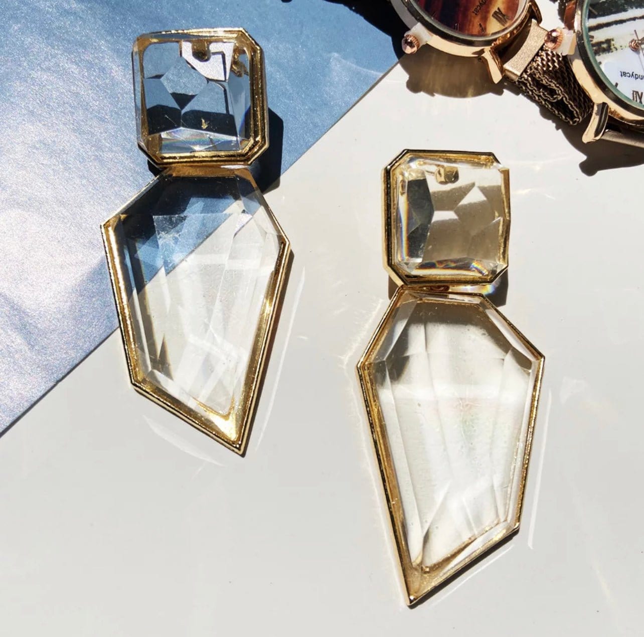 Geometric Statement Earrings-1