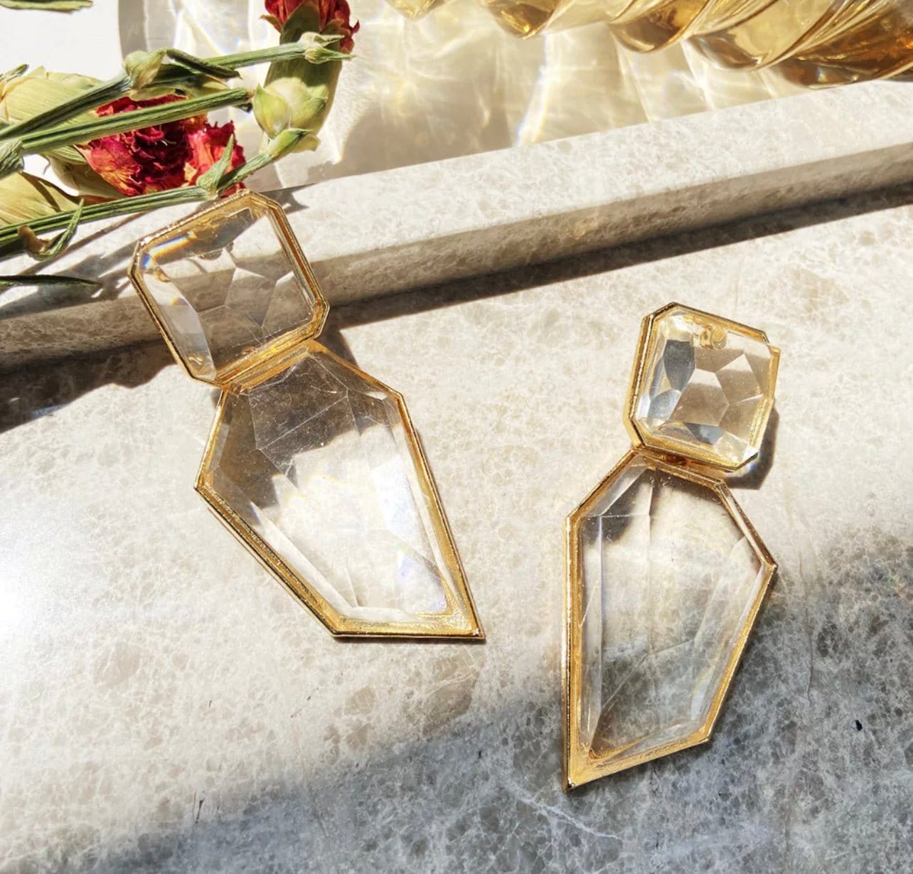 Geometric Statement Earrings-0