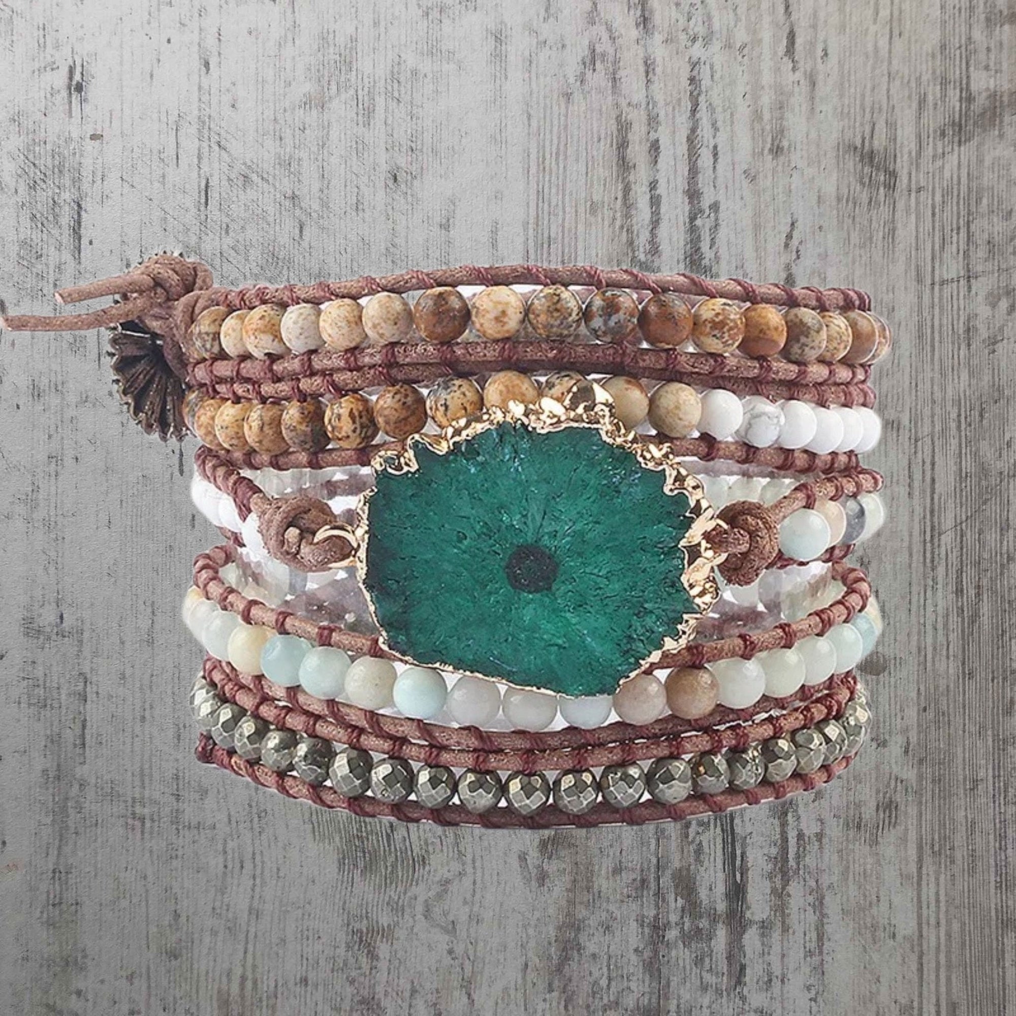 Handmade Raw Stone- bracelet-0