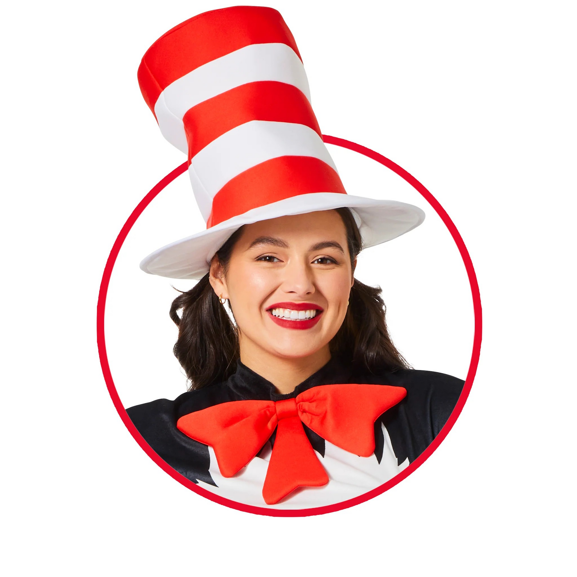 Adults Dr. Seuss Cat in the Hat Bow Tie & Hat Accessory Kit