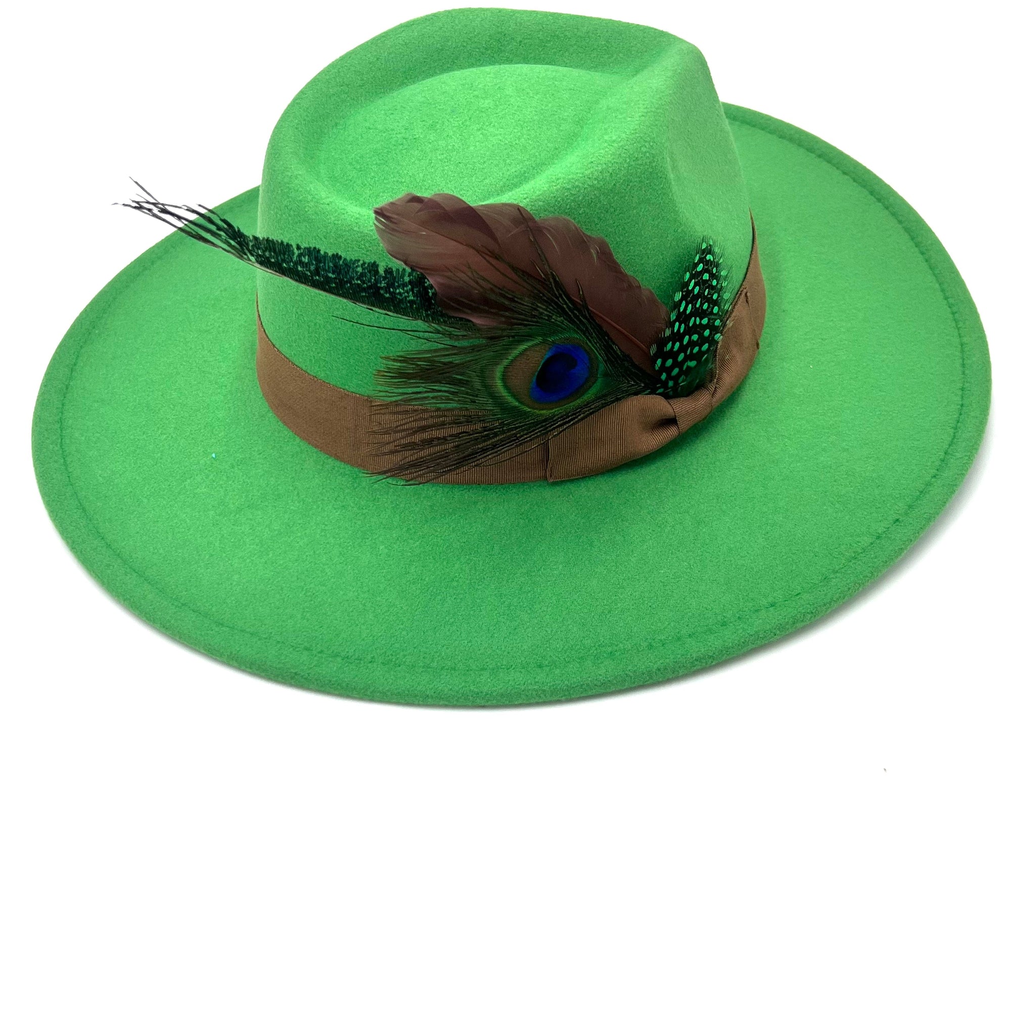 Luxury Bow Tie Hat -Peacock green-0