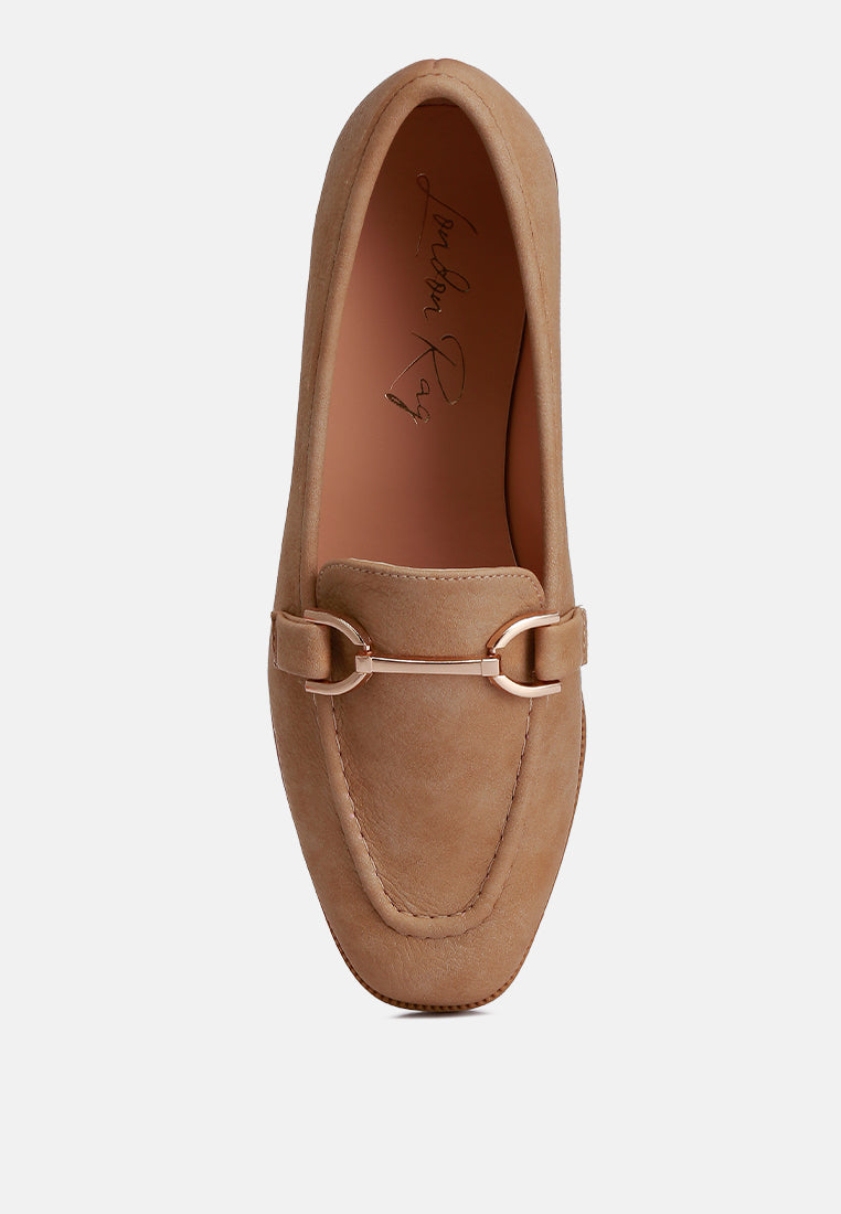 Jagger Horsebit Detail Flat Loafers-3