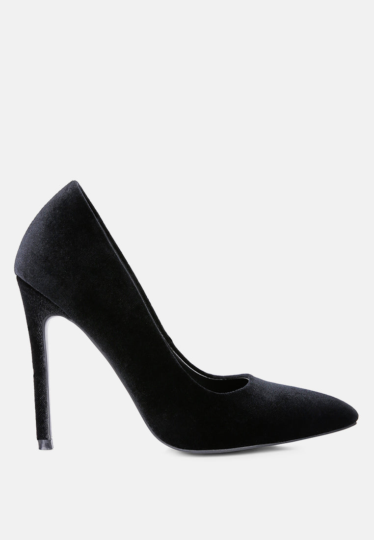 Janessa Velvet Stiletto Heel Pumps-6