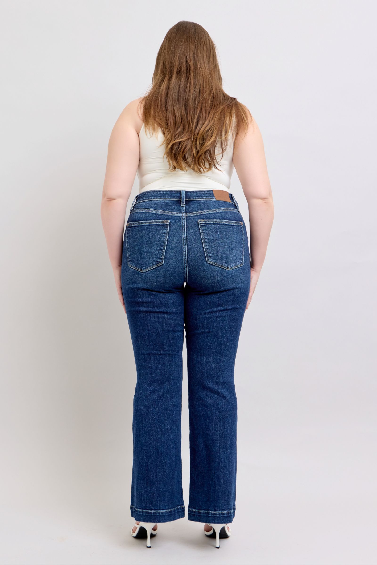 Judy Blue Full Size High Rise Flare Jeans with Pockets Plus Size-1