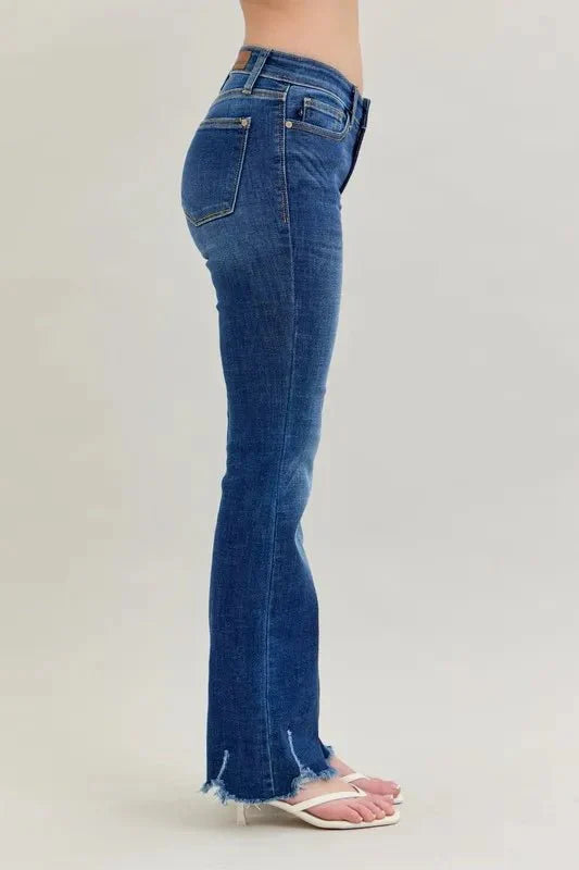 Judy Blue Full Size Mid-rise Non-distressed Hem Bootcut Jeans Plus Size-2