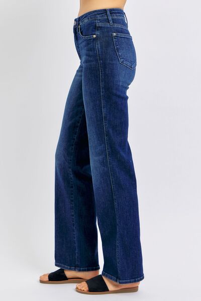 Judy Blue Full Size Tummy Control Straight Jeans Plus Size-3