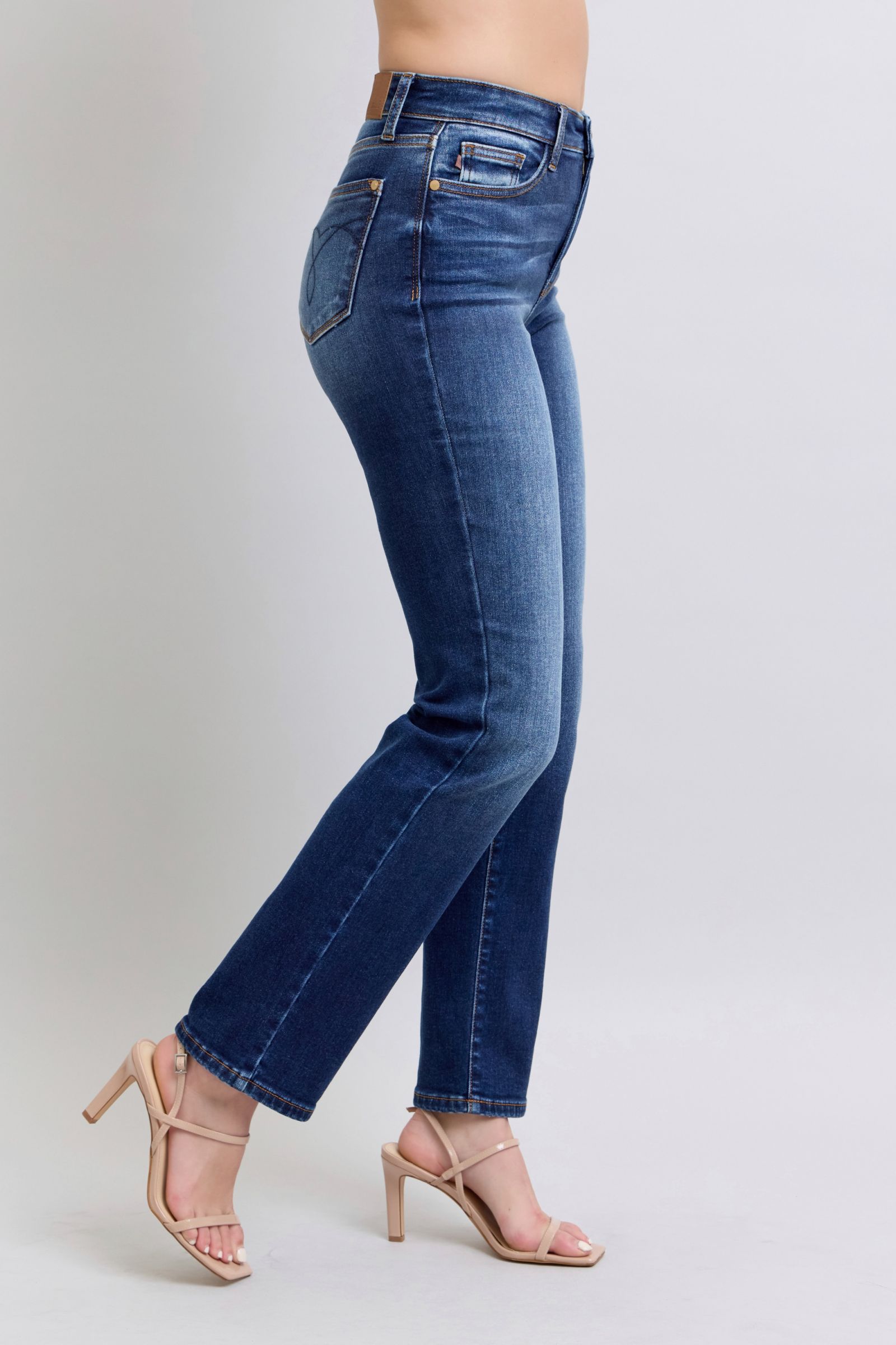 Judy Blue Full Size Washed Straight Leg Jeans with Pockets-2