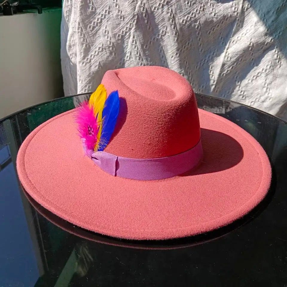 Luxury Fedora Hat-dipped peach-0