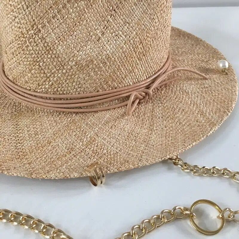 Luxury Gold Straw Hat-4