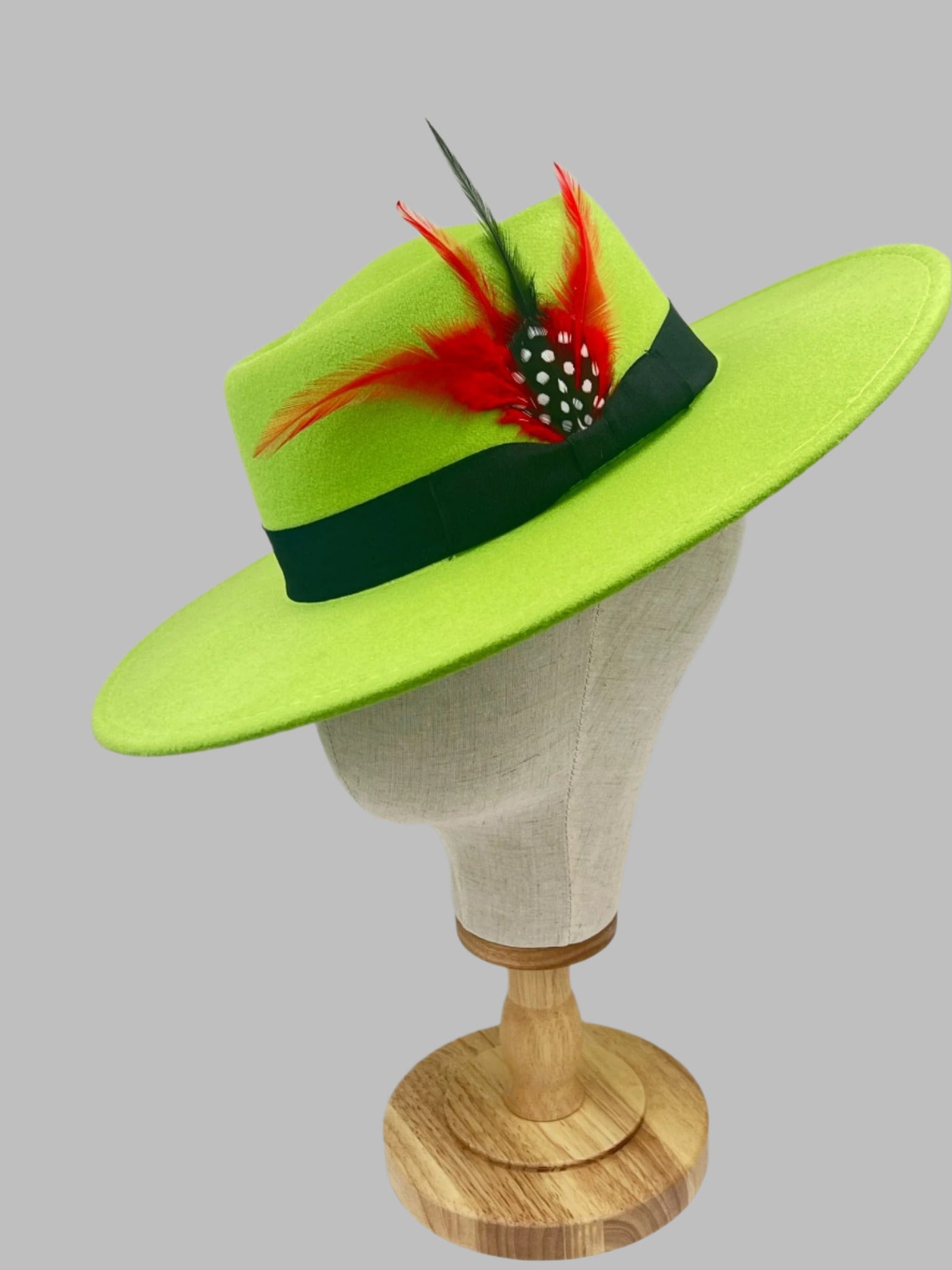 Luxury Round Fedora Hat -red-0