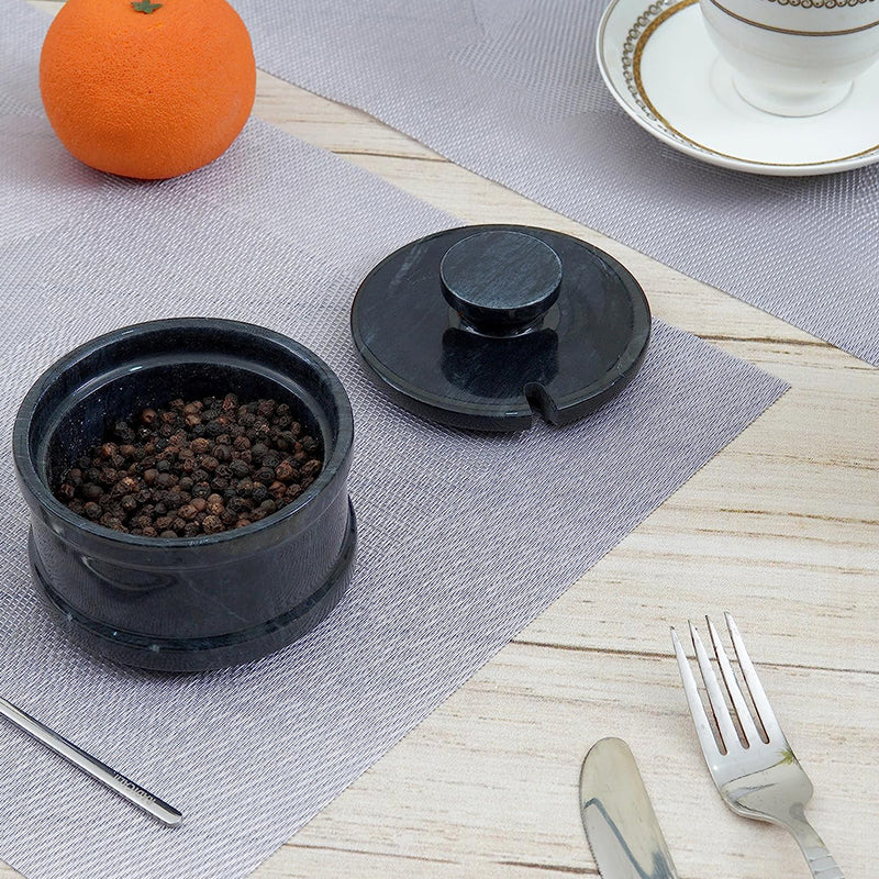 Salt Cellar with Lid and Spoon Included – Ideal for Salt, Sugar, Spices