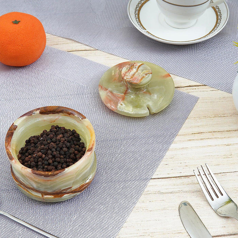 Salt Cellar with Lid and Spoon Included – Ideal for Salt, Sugar, Spices