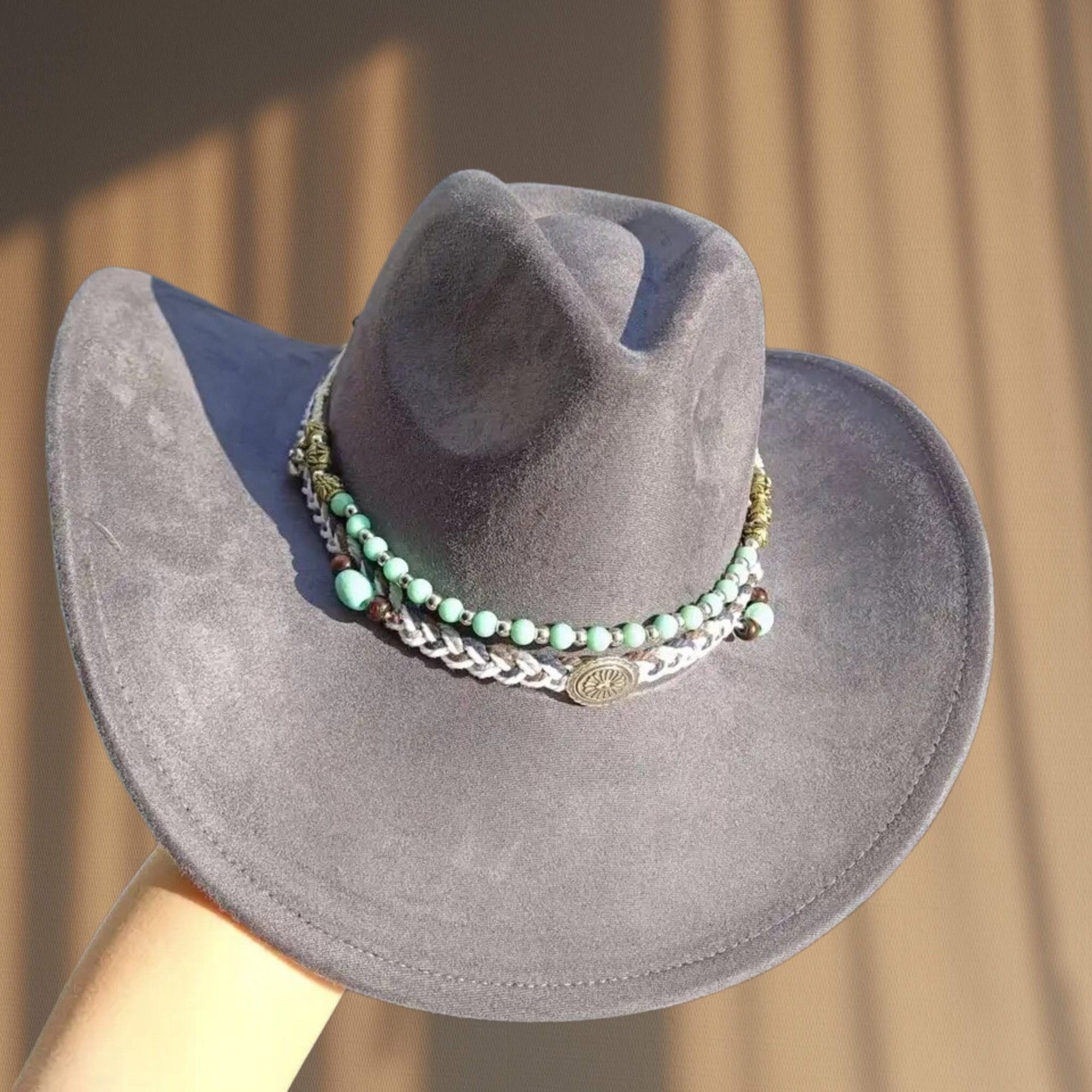 Never lose premium Suede Cowboy Hat- Gray-0