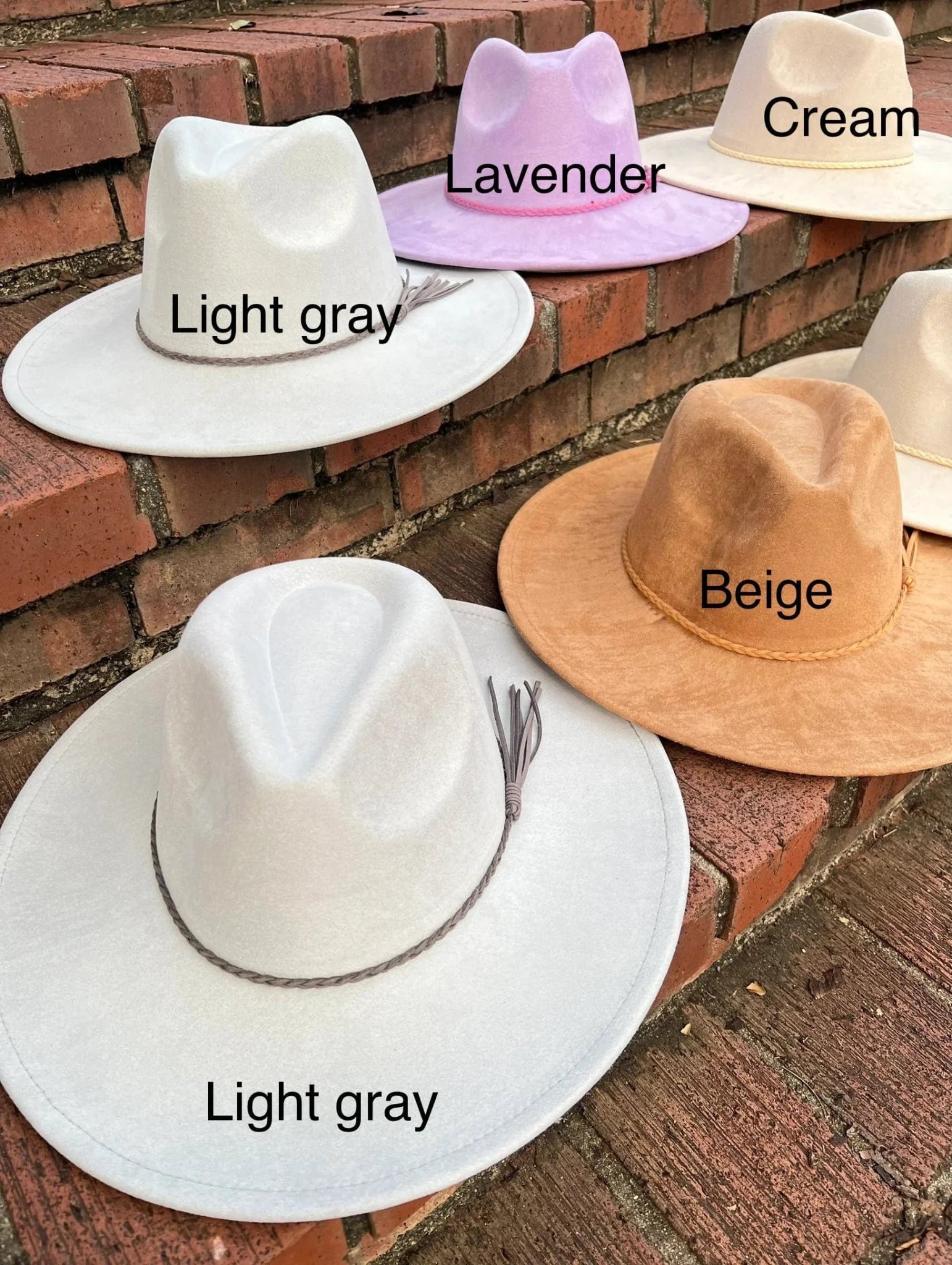 Premium Vegan Tribal Suede Fedora Hat-8