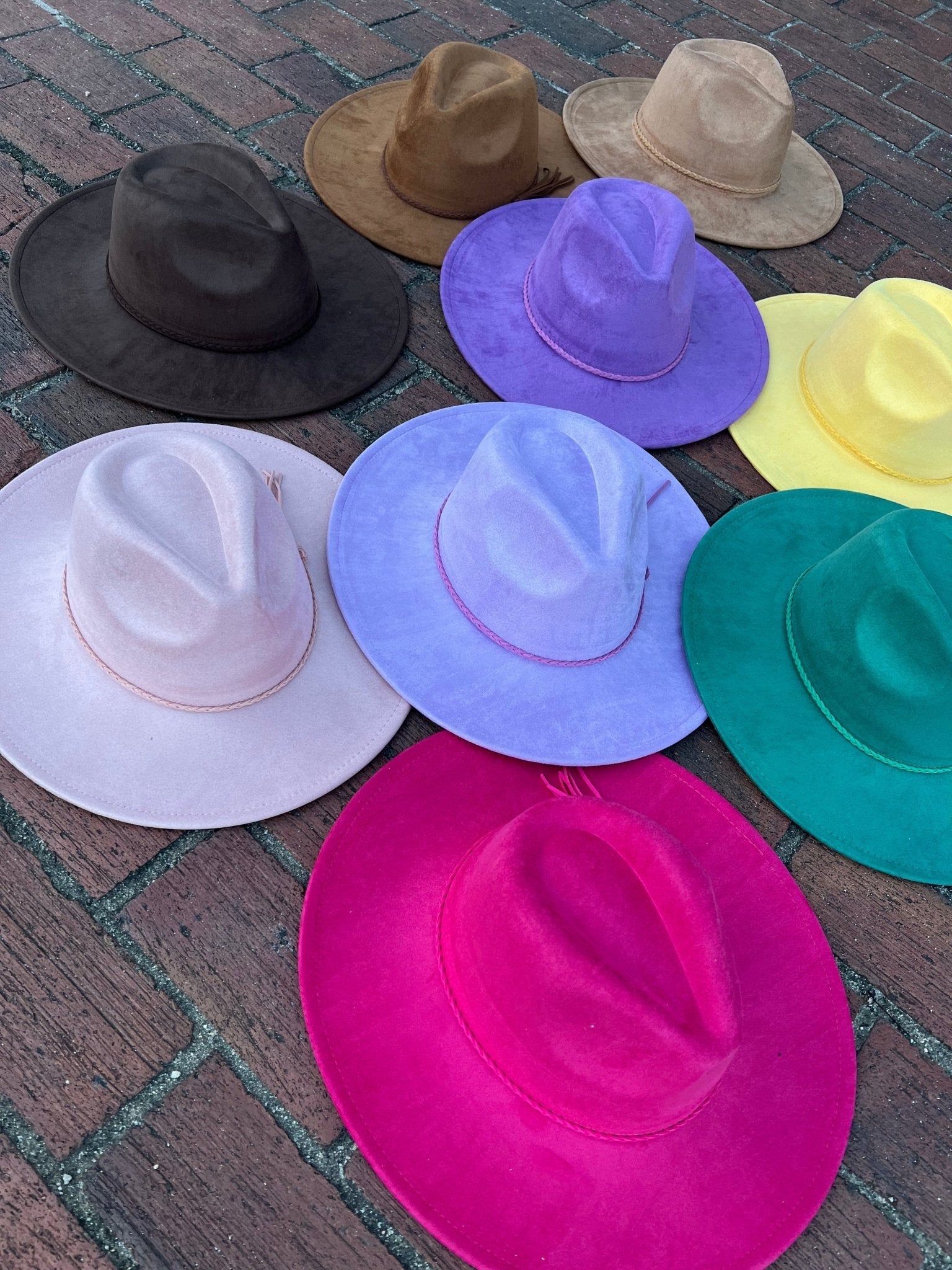 Premium Vegan Tribal Suede Fedora Hat-3