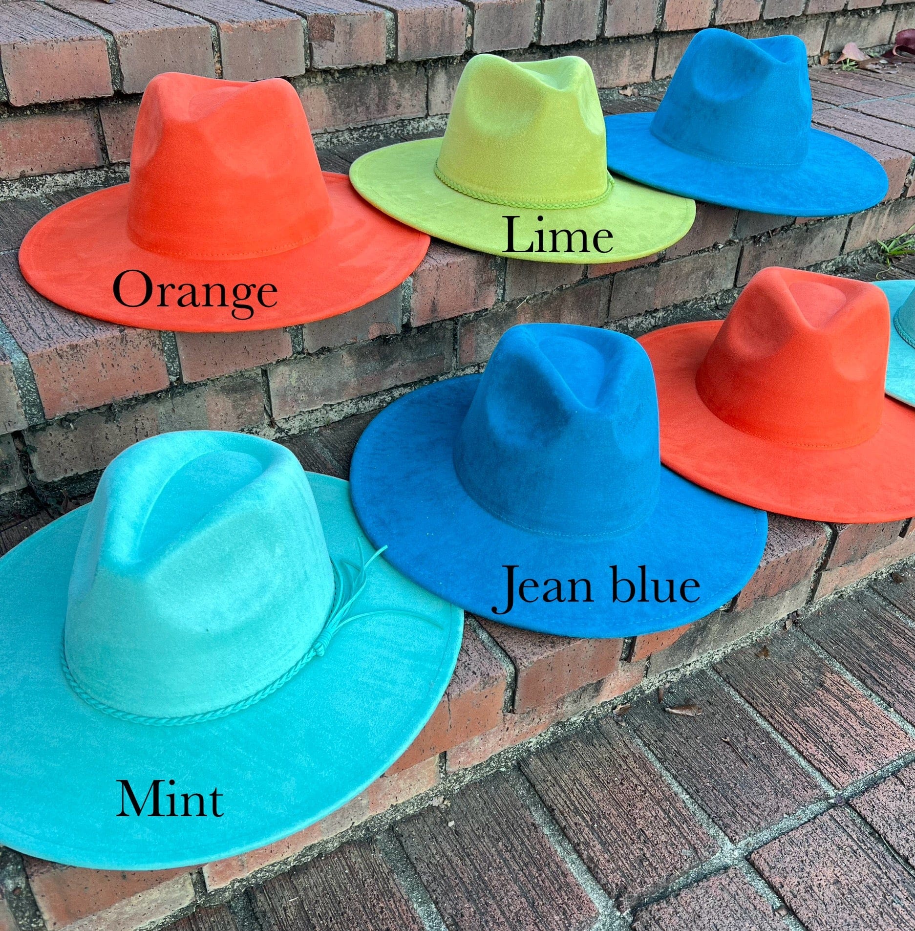 Premium Vegan Tribal Suede Fedora Hat-12