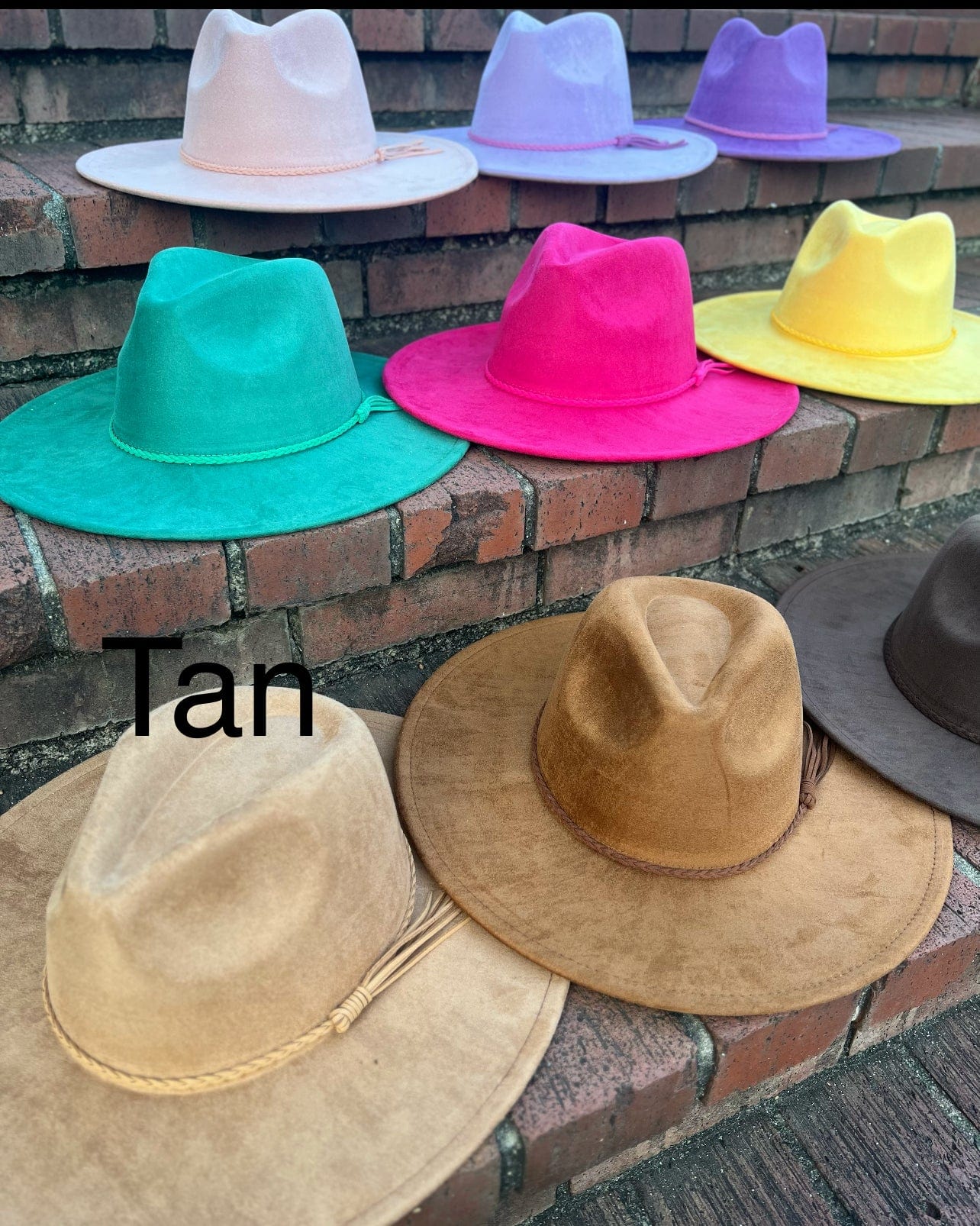 Premium Vegan Tribal Suede Fedora Hat-5