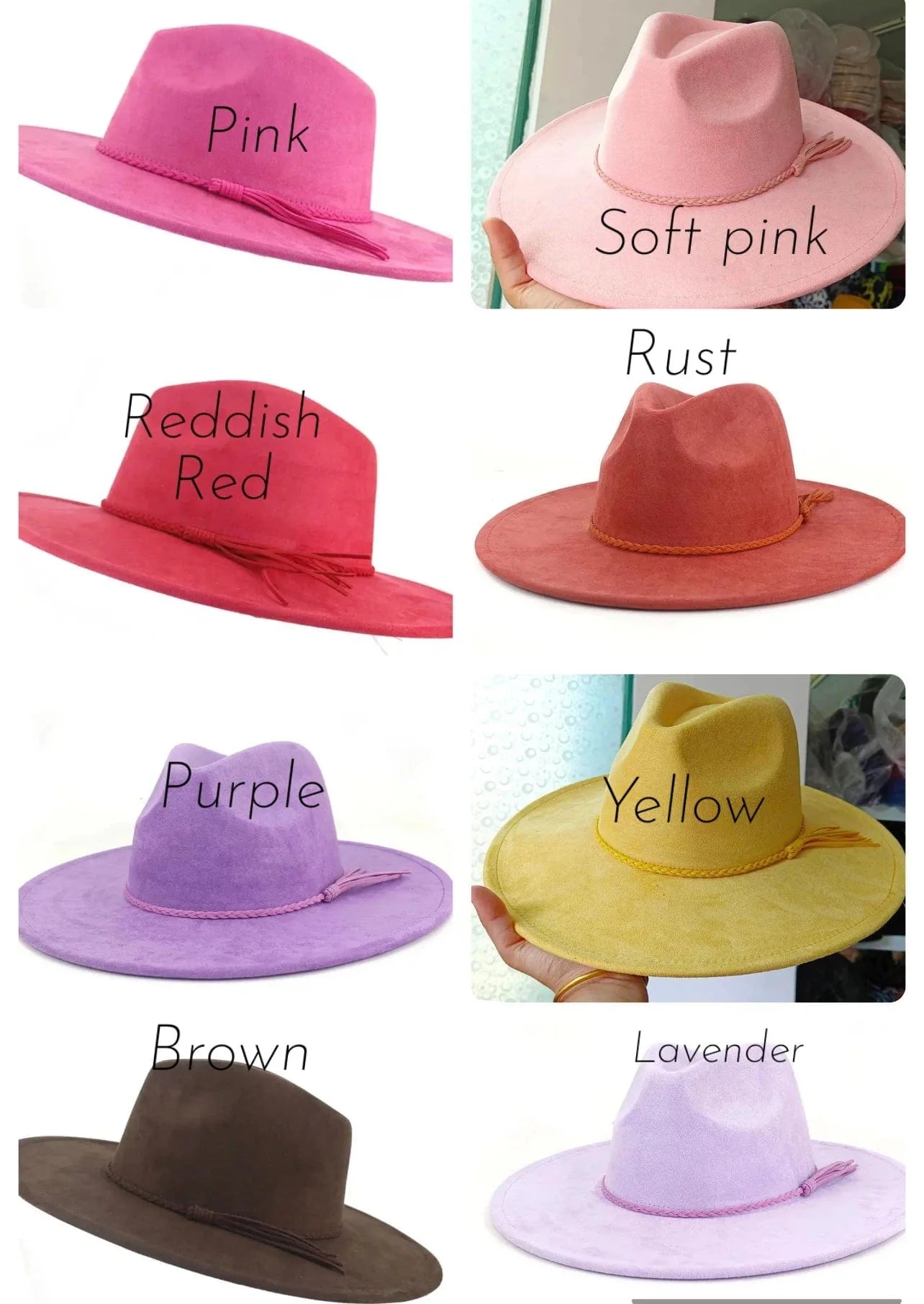 Premium Vegan Tribal Suede Fedora Hat-1