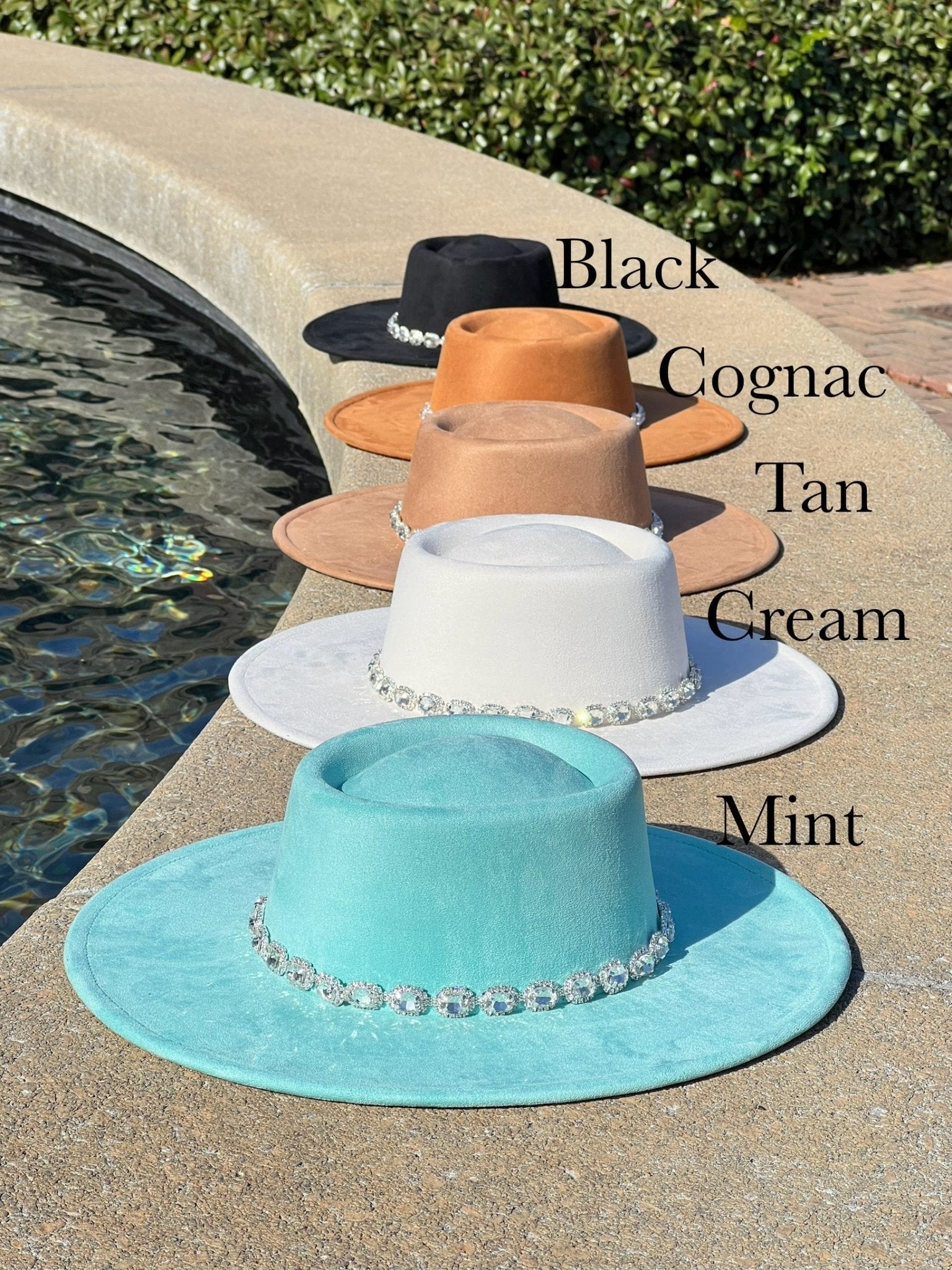 Raw diamond round brim Fedora Hat-0