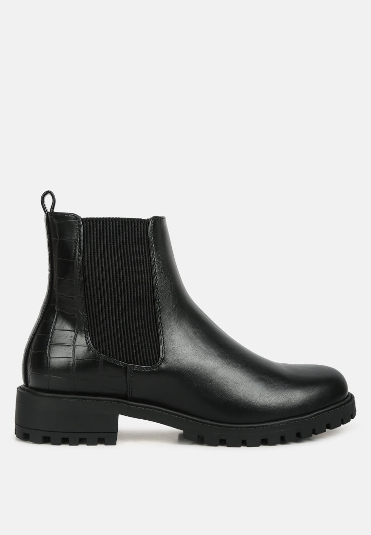 Stella Croc Back Chelsea Boots-6