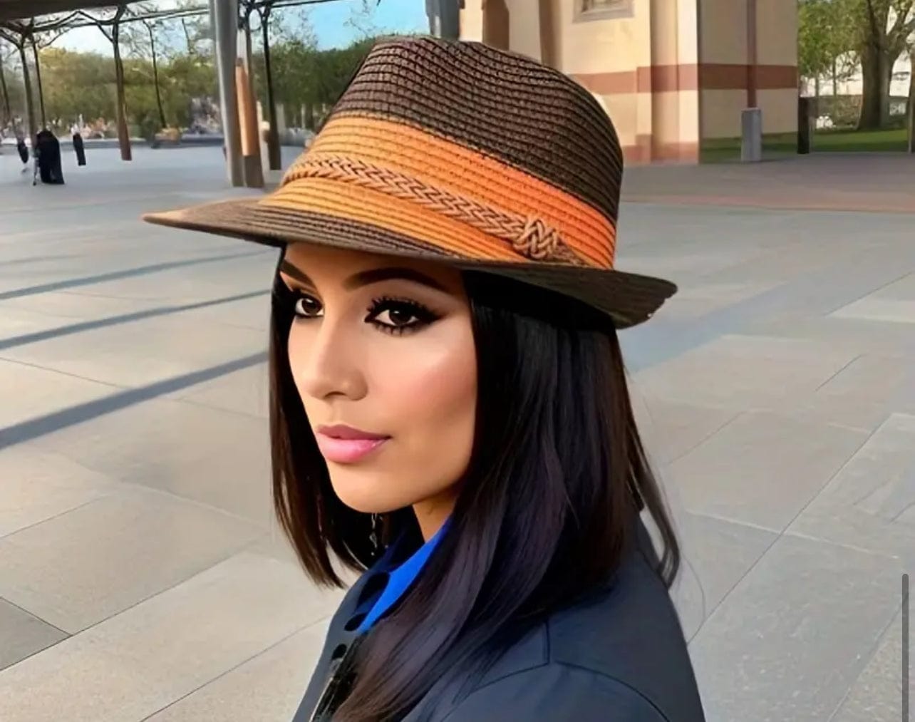 Straw Jazz Fedora-orange-0