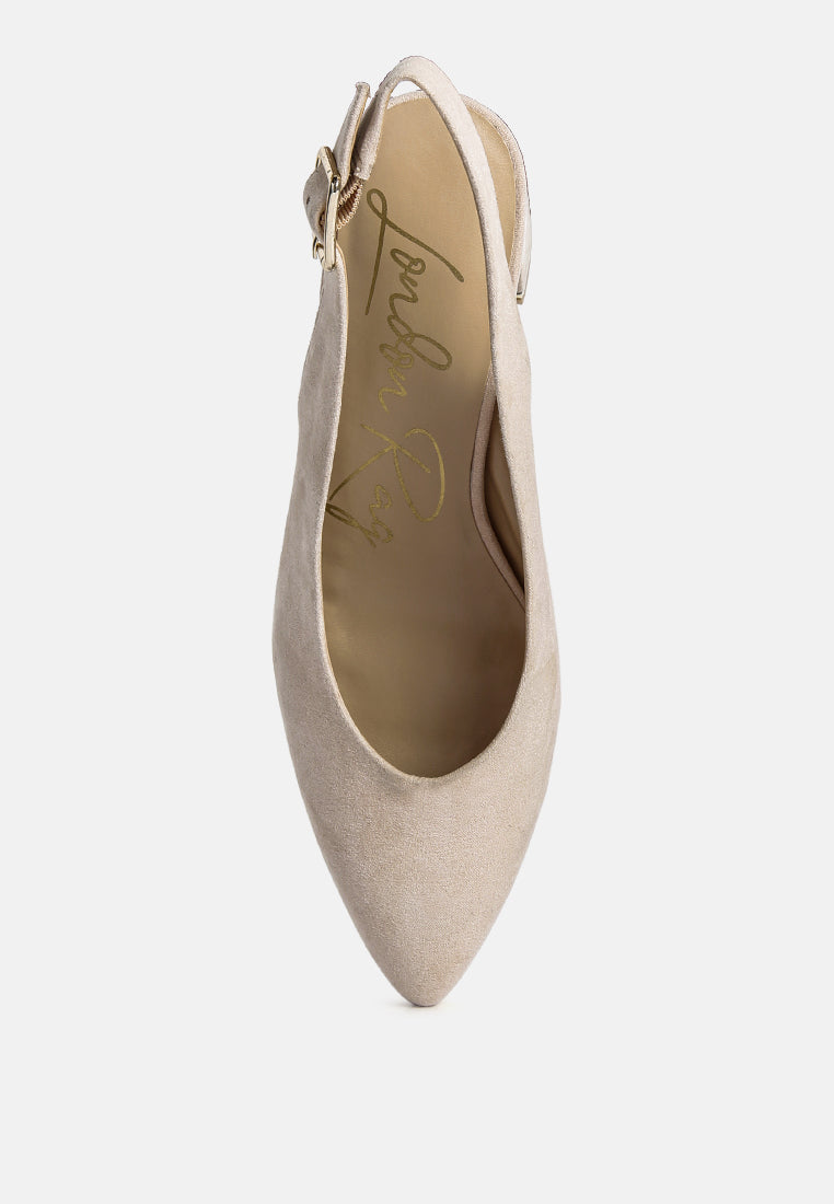 Top Job Micro Suede Slingback Sandals-3