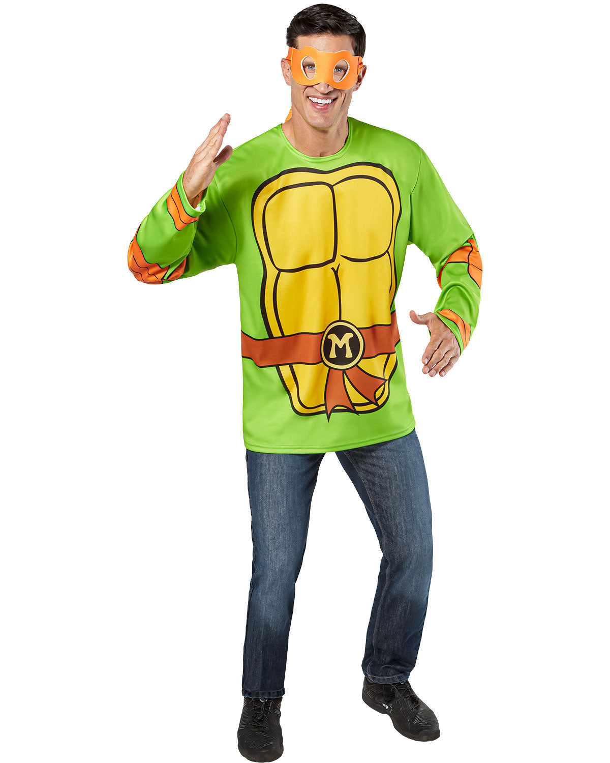 Mens Teenage Mutant Ninja Turtles Michelangelo Costume Top