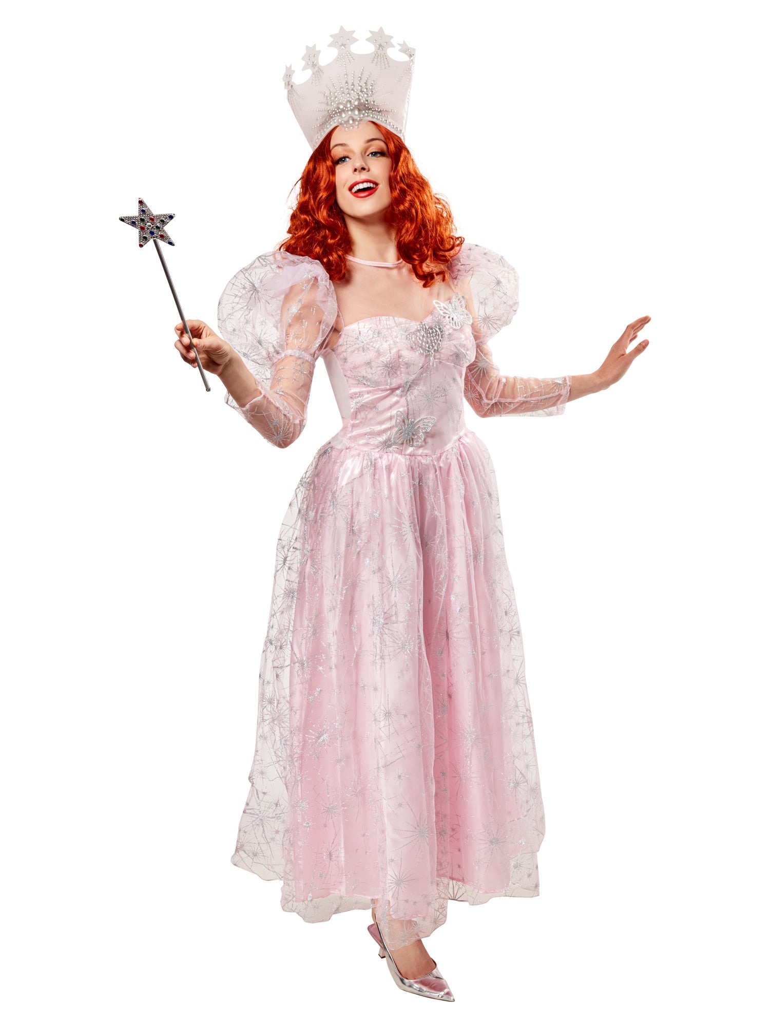Womens Wizard of Oz Glinda the Good Witch Dress and Tiara Costume