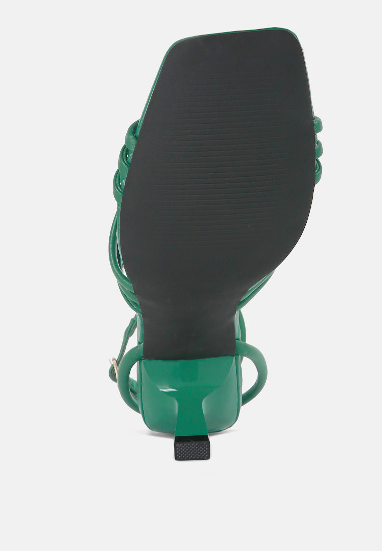 Weekend Pick Box Knot Pin Heel Sandals-4