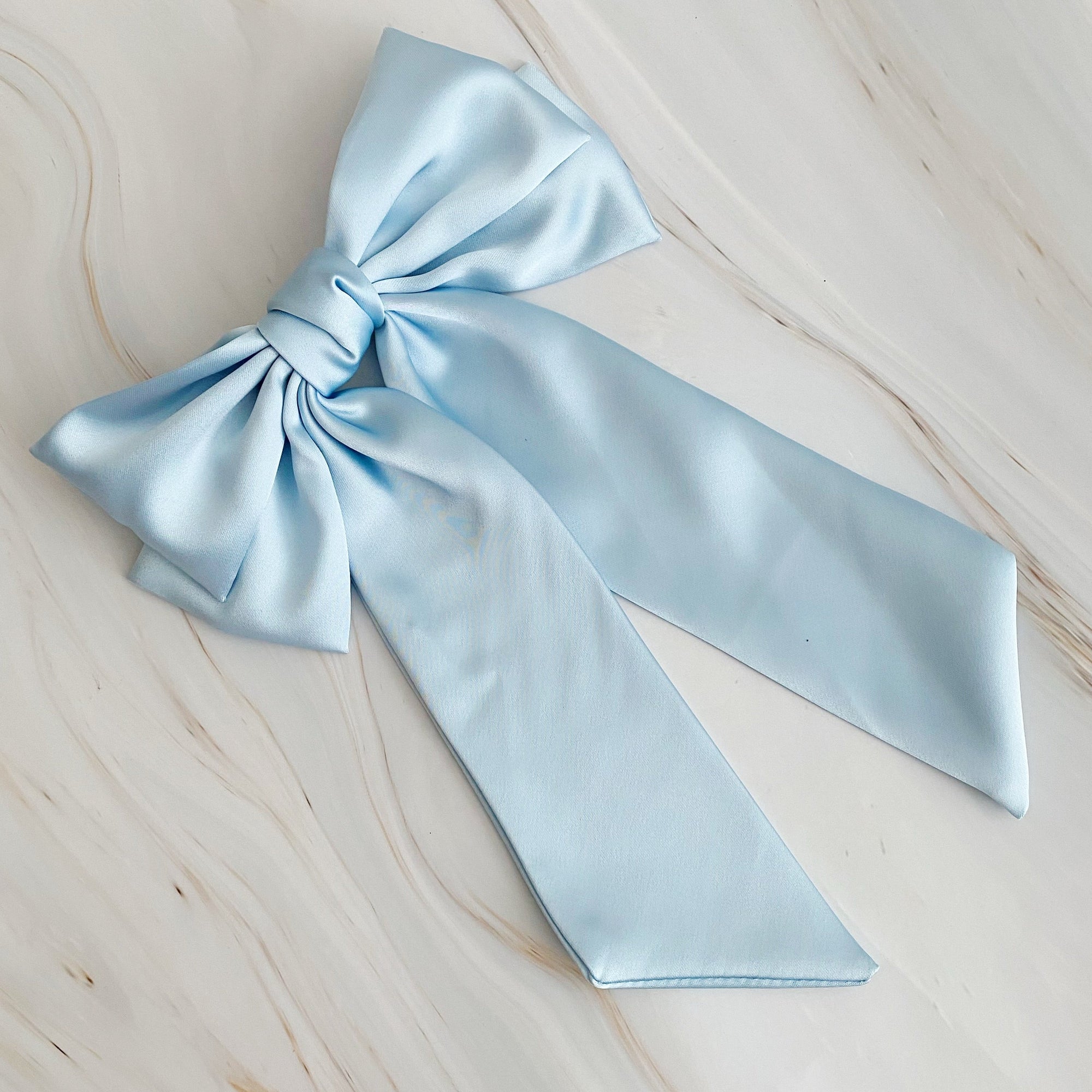 Doubled Satin Bow Hair Clip-4