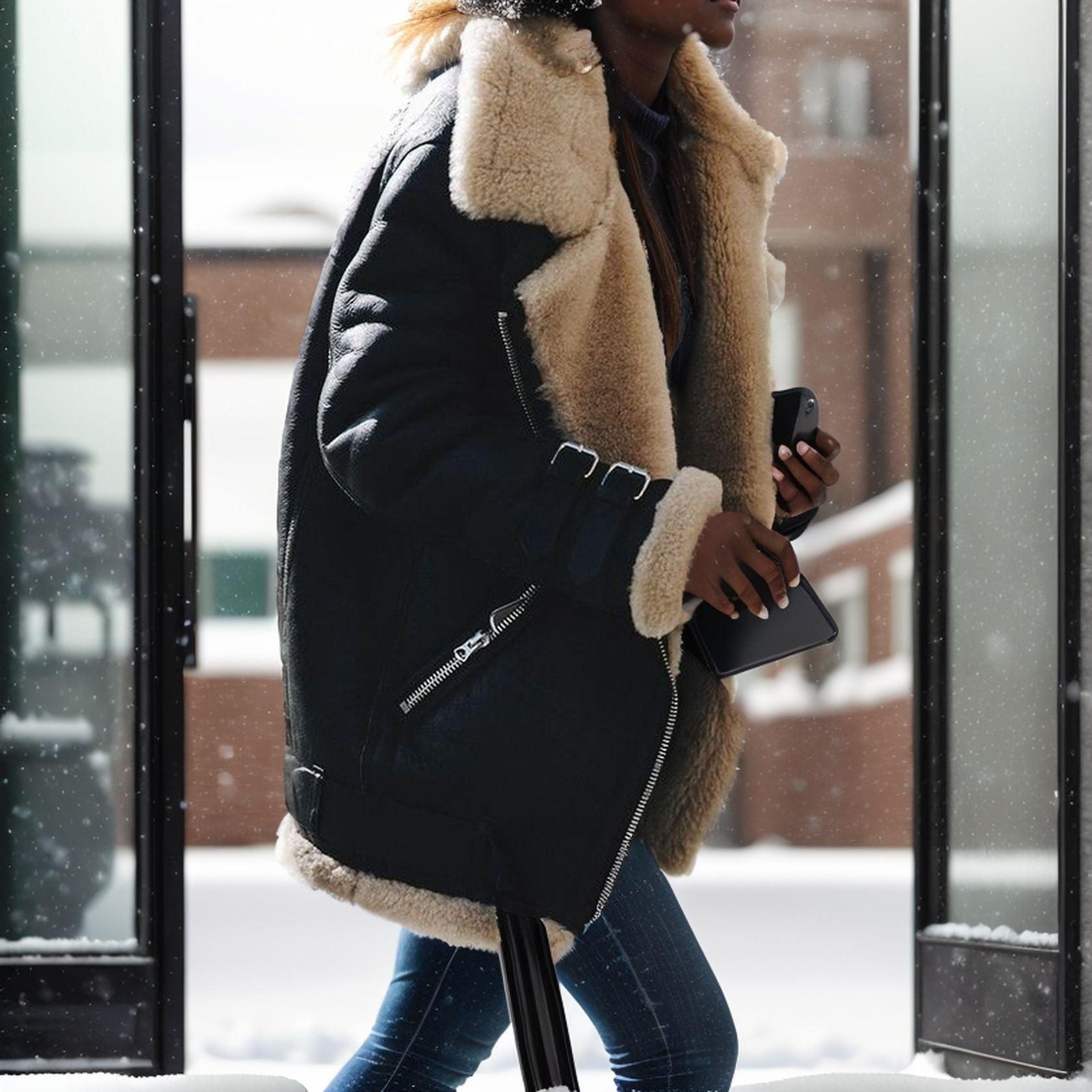 Western Fur & Suede Coat | Stylish Country Girl Jacket for Fall & Winter