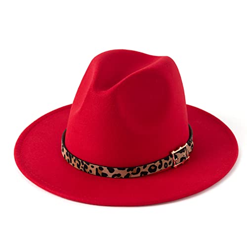 Leopard belt Fedora Hat-1
