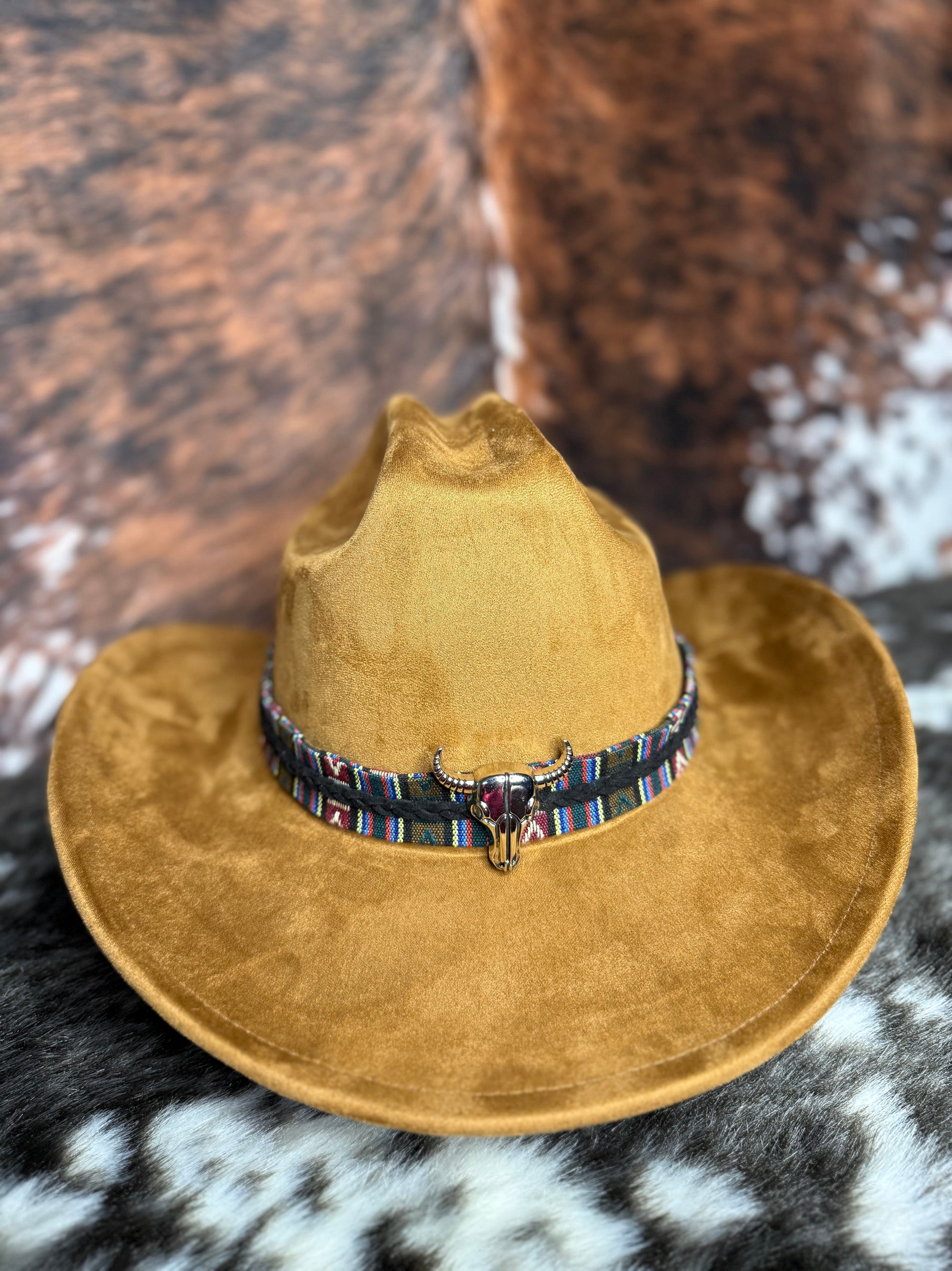 Premium Suede Cowboy Hat - Adjustable Straps Inside, Unisex Design, Size 56-58cm, Western Style, Fashionable & Functional, Shipped in a Box-0